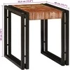 Suklijuotas stalas 3 vnt. Ruda ir juoda 82 x 40 x 45 cm