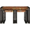 Suklijuotas stalas 3 pcs Kietas atgautas medis ir metalas