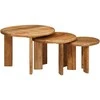 Sudediami kavos stalai 3 pcs Ruda Kietas mango medis
