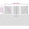 Suvirinta vielos tvora su betono baze 50 x 0,5 m Žalia
