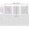 Suvirinta vielos tvora su betono baze 50 x 0,6 m Pilka