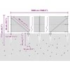 Suvirintas vielinis tvoras su smailiais galais 50 x 0,5 m Pilka
