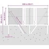Suvirintas vielos tvora žemės tvirtinimas 25 x 0,6 m Pilka