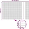 Suvirintas vielos tvora su stulpeliais 50 x 0,4 m Sidabrinė