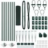 Suvirintas vielinis tvoras su smailiais galais Plienas ir PVC