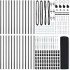 Suvirintas vielinis tvoras su smailiais galais Plienas ir PVC