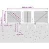 Suvirintas vielinis tvoras su smailiais galais 50 x 0,4 m Pilka