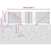 Suvirintas vielinis tvoras su smailiais galais 25 x 0,6 m Pilka