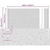 Suvirintas vielos tvora su stulpeliais 50 x 0,8 m Pilka