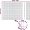 Suvirintas vielos tvora su stulpeliais 50 x 0,5 m Sidabrinė