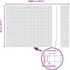 Suvirintas vielos tvora su stulpeliais 100 x 0,5 m Žalia