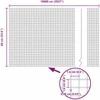 Suvirintas vielos tvora su stulpeliais 100 x 0,6 m Pilka