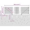 Suvirintas vielinis tvoras su smailiais galais 10 x 0,8 m Pilka