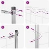 Suvirintas vielos tvora žemės tvirtinimas 10 x 0,4 m Sidabrinė