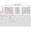 Suvirintas vielinis tvoras su smailiais galais 25 x 0,4 m Pilka