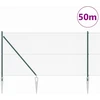 Suvirintas vielinis tvoras su smailiais galais 50 x 1,4 m Žalia
