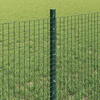 Suvirintas vielos tvora su stulpeliais 10 x 0,6 m Žalia