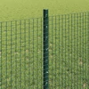 Suvirintas vielos tvora su stulpeliais 100 x 0,8 m Žalia
