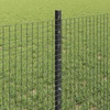 Suvirintas vielos tvora su stulpeliais 50 x 0,6 m Pilka