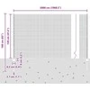 Suvirintas vielos tvora su stulpeliais 50 x 1,2 m Pilka