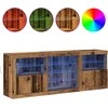 LED Bufetas Senas medis 181,5 x 37 x 67 cm Apdirbta mediena