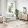 Neslystantis plaukuotas kilimas Kreminė 200 x 200 cm PP
