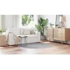 Neslystantis plaukuotas kilimas Pilka 160 x 160 cm PP