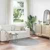 Neslystantis plaukuotas kilimas Pilka 160 x 160 cm PP
