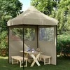 Šventės palapinė Taupe 200 x 200 x 306 cm Oksfordo audinys