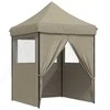 Šventės palapinė Taupe 200 x 200 x 306 cm Oksfordo audinys