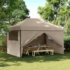Šventės palapinė 279 x 410 x 315 cm Taupe Oksfordo audinys