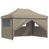Šventės palapinė 279 x 410 x 315 cm Taupe Oksfordo audinys