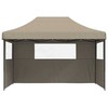 Šventės palapinė 279 x 410 x 315 cm Taupe Oksfordo audinys