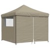 Šventės palapinė 292 x 292 x 315 cm Taupe Oksfordo audinys