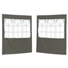 Šventinės palapinės šoninė siena 2 pcs 200 x 195 cm Antracito