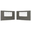 Šventinės palapinės šoninė siena 2 pcs 400 x 195 cm Antracito