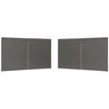 Šventinės palapinės šoninė siena 2 pcs Antracito 400 x 195 cm