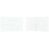 Šventinės palapinės šoninė siena 2 pcs Balta 400 x 195 cm