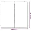 Šventinės palapinės šoninė siena 2 pcs Balta 200 x 195 cm