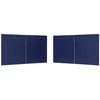 Šventinės palapinės šoninė siena 2 pcs Mėlyna 400 x 195 cm