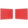 Šventinės palapinės šoninė siena 2 pcs Raudona 300 x 195 cm