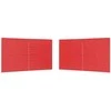 Šventinės palapinės šoninė siena 2 pcs Raudona 400 x 195 cm