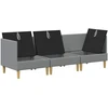 Modulinė sofa su laikymo vieta 3 pcs Šviesiai pilka Audinys