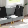 Modulinė sofa su laikymo vieta 3 pcs Šviesiai pilka Audinys