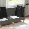 Modulinė sofa su laikymo vieta 3 pcs Tamsiai pilka Audinys