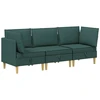 Modulinė sofa su laikymo vieta 3 pcs Tamsiai žalia Audinys