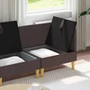 Modulinė sofa su laikymo vieta 3 pcs Tamsiai rudas Audinys