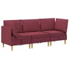 Modulinė sofa su laikymo vieta 3 pcs Vyno raudona Audinys
