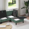 Svetainės baldų komplektas 4 pcs Jūrinė žalia Aksomas