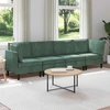 Svetainės baldų komplektas 4 pcs Jūrinė žalia Aksomas
